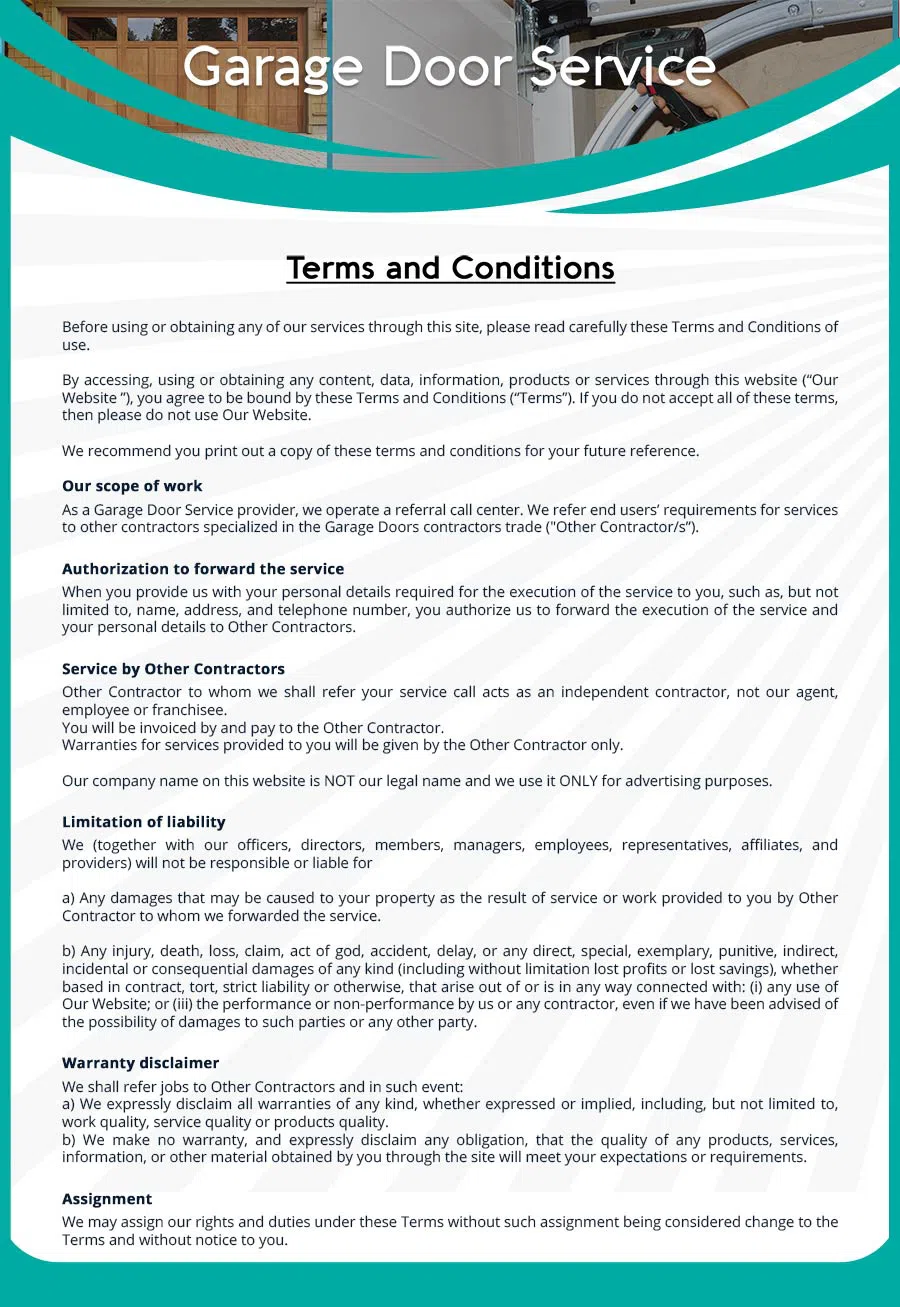 Garage Door Mobile Service Repair Waterford Twp, MI 248-468-1009